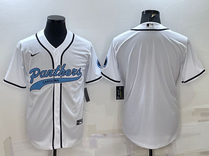 Men Carolina Panthers Blank White 2022 Nike Co branded NFL Jerseys->carolina panthers->NFL Jersey